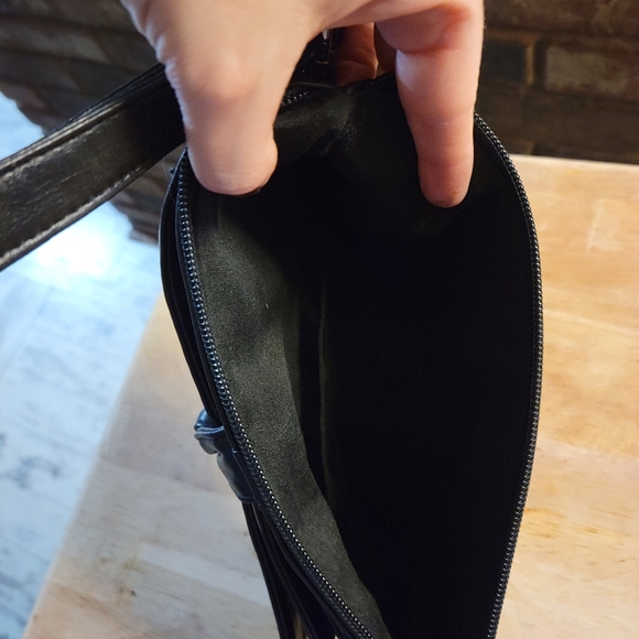 Black Faux Leather Wristlet Wallet - Picture 3 of 3